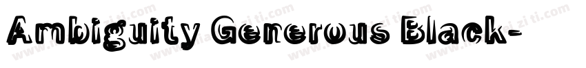 Ambiguity Generous Black字体转换